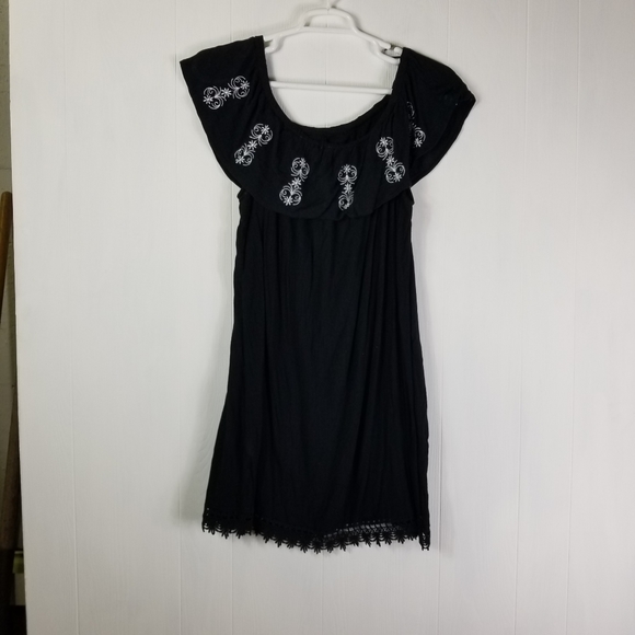 New Directions black gauze dress sz XL - Picture 3 of 7